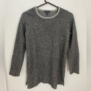 Eileen Fisher gray knit tunic sweater